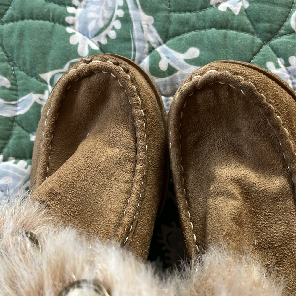 Women's Tan Fur-Lined Wedge Boots - Picture 4 of 4